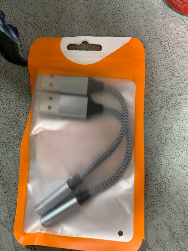 Photo 1 of (2-Pack) QimKero External Stereo Sound Card, USB-A to 3.5mm TRRS 4-Pole Female, USB to 3.5mm AUX Stereo Audio Cable for PC Windows, Laptop, Mac, Desktops, Linux, PS4 Plug and Play No Drivers Needed