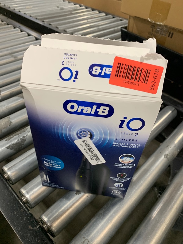 Photo 1 of Oral-B iO Simple Clean Rechargeable Electric Powered Toothbrush, Night Black with 1 Gentle Care Brush Head and 1 Black Travel Case - Automatic Pressure Sensor to Protect Gums - 3 Modes - 2 Min Timer