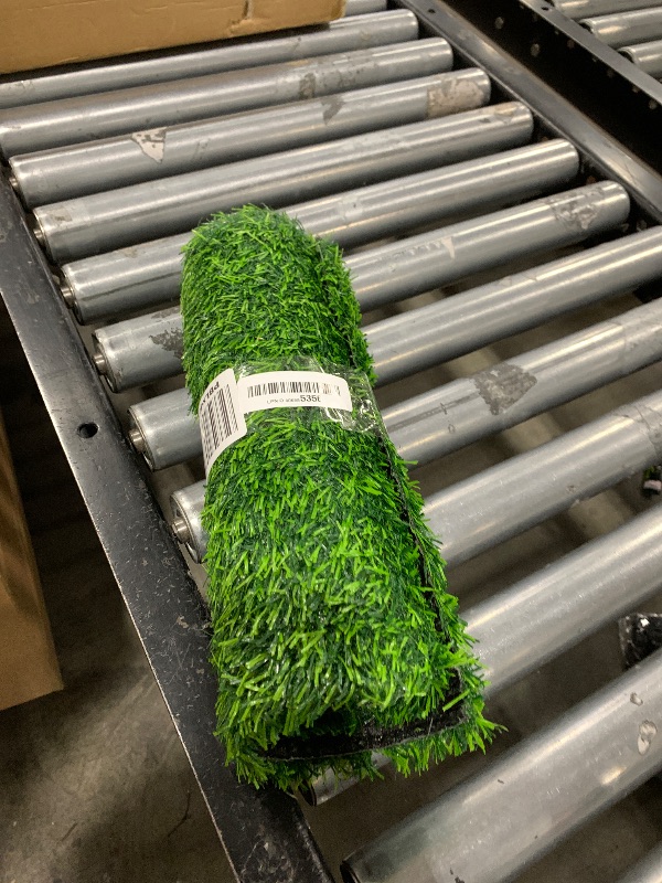 Photo 1 of turfloid Artificial Grass Table Runner Rug 1 ft x 4 ft, Synthetic Fake Grass Turf Mat for Party Wedding Garden Home Decor, 0.8" Pile Height