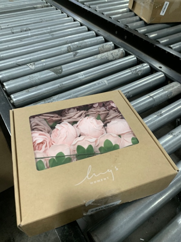 Photo 1 of Ling's Moment Artificial Flowers Fake Silk Hydrangea Foam Roses Faux Gardenia Combo for DIY Wedding Bouquets Centerpieces Arrangements Bridal Shower Party Home Decorations, Pink & Blush, 24pcs