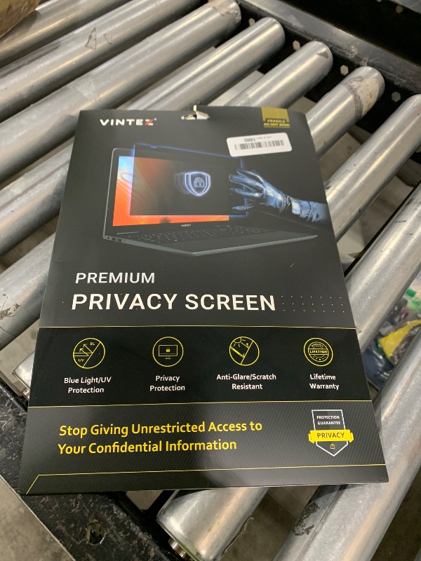 Photo 1 of VINTEZ 15.6 Inch 16:9 Privacy Screen for Computer Monitor and Laptop - Anti Glare Protector Film Blue Light Filter Eye Protection - Computer Screen Privacy Shield, [1 Pack]