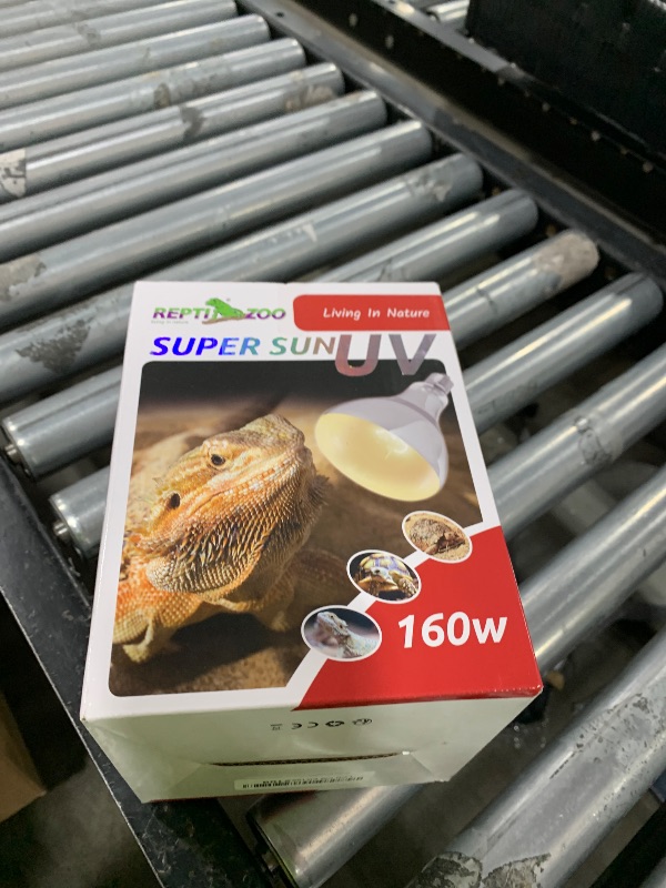 Photo 1 of REPTI ZOO 160W Reptile Heat Lamp Full Spectrum UVA UVB Reptile Sun Lamp Self-Ballasted Vapor Basking Spot Lamp/Bulb/Light for Reptile and Amphibian