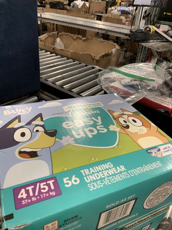 Photo 1 of Pampers Training Pants - Easy Ups Boys & Girls Bluey - Size 4T-5T, 56 Count, Children's Potty Underwear (Packaging May Vary)