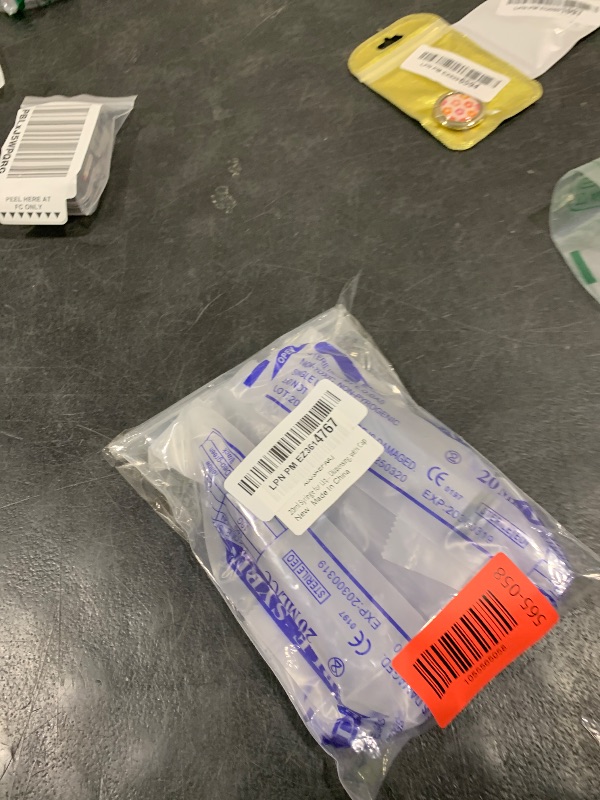 Photo 1 of 20ml Syringe for Liquid, Oral, Scientific Labs, Measurement, Dispensing, with Cap- 3 Pack 20ml Syringes