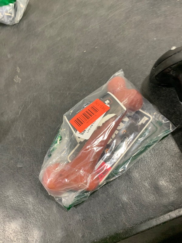 Photo 1 of Pet Qwerks Dinosaur BarkBone - Nylon Dog Bone for Aggressive Chewers - Bacon Flavor - 9.75"