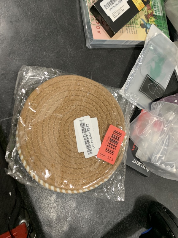 Photo 1 of ME.FAN 7 Inch Trivets/Potholders 4 Set Cotton Thread Weave Trivets for Pots and Pans - Large Coasters/Hot Pads to Protect Desktop & Countertop - Mix 2