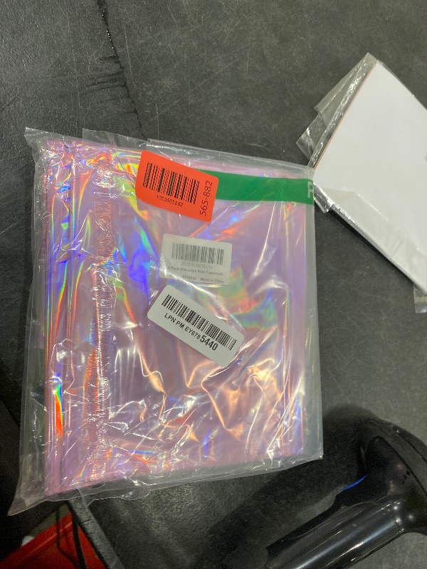 Photo 1 of 4 Pack Iridescent Pink Plastic Tablecloths, FunnyPars Shiny Disposable Laser Rectangle Table Covers, Holographic Foil Tablecloth Iridescent Party Decorations for Birthday Wedding Christmas, 54x108Inch
