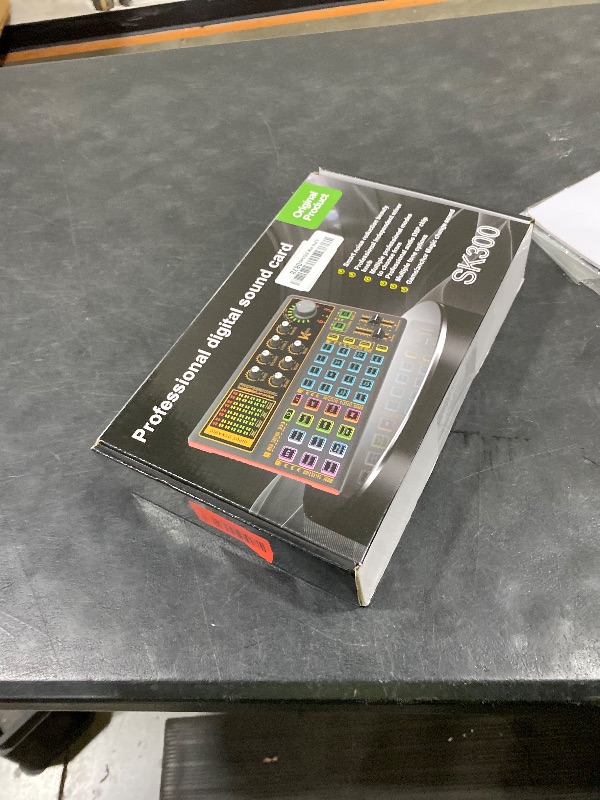 Photo 1 of Professional Audio Mixer, K300 Live Sound Card and Audio Interface Sound Board with Multiple DJ Mixer Effects,Voice Changer and LED Light, Prefect for Streaming/Podcasting/Gaming/Recording/YouTube/PC
