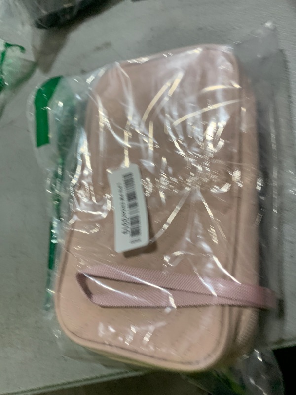 Photo 1 of NISHEL Travel Cord Organizer Case, Double Layers Tech Electronic Bag, Essentials for Charger, Cable, Phone, Flash drive, Pink
