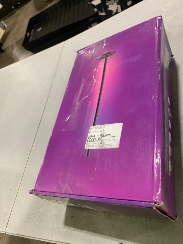 Photo 1 of OIYN Smart RGBICW LED Corner Floor Lamp - 16 Million DIY Colors, 68+ Scenes, Music Sync, App & Remote Control, Color-Changing Ambient Lighting for Living Rooms, Bedrooms, and Gaming Rooms