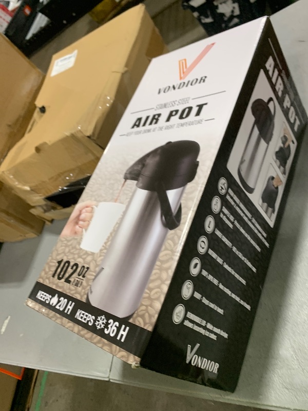 Photo 1 of Coffee Carafe for Keeping Hot - 102oz/3L Airpot Coffee Dispenser with Pump - Insulated Stainless Steel Hot Beverage Dispenser for Parties - Thermal Carafe for Hot Drinks Water Tea Chocolate