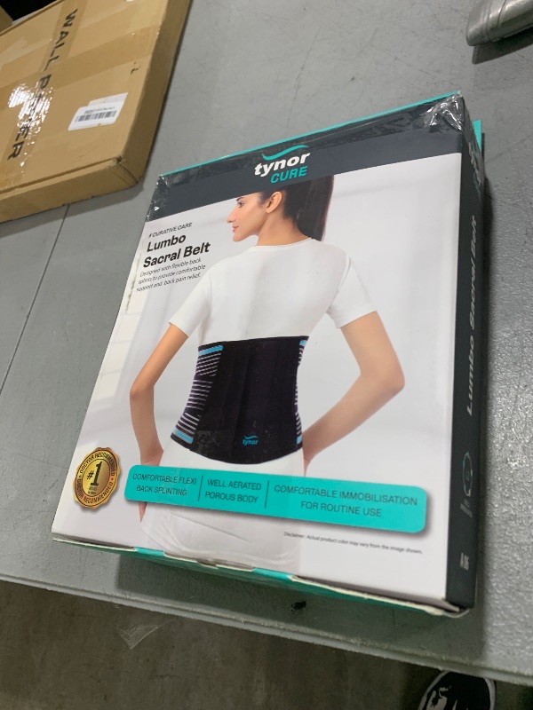 Photo 1 of TYNOR Back Brace for Lower Back Pain - Back Support Belt for Women & Men - Breathable Design With Lumbar Support Pad - Lumbo Sacral Belt for Lower Back Pain - Black, Large, 1 Unit