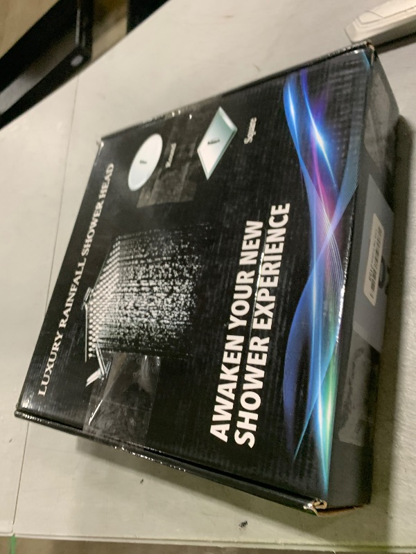 Photo 1 of 12'' Rain Shower Head Combo, High Pressure Rainfall Shower Head with 16'' Flexible Adjustment of Height/Angle Upgraded Extension Arm and 5 Setting Spray Handheld Shower Head, Anti-leak (Chrome)