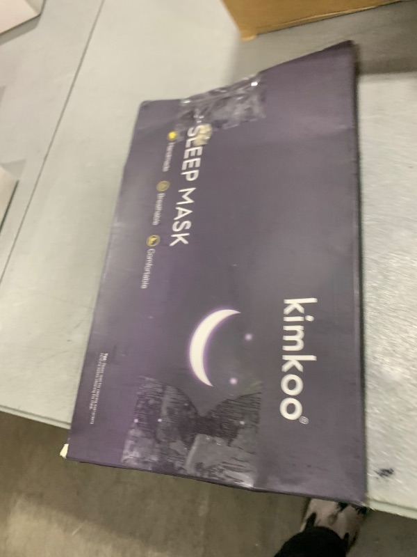 Photo 1 of Kimkoo Sleep Mask-Eye Mask for Sleeping, Sleeping Mask Blocking Out Light Perfectly for Women and Men, Soft and Comfortable Blindfold for Travelling, with Pouch (Black+Gray)