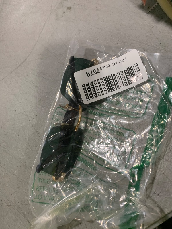 Photo 1 of HEPIDEM 100% Really Buffalo Horn Handmade Sun Glasses,Square Rimless Luxury Buffs Sunglasses With Diamonds (0028 Black Frame Dark Green Lens)