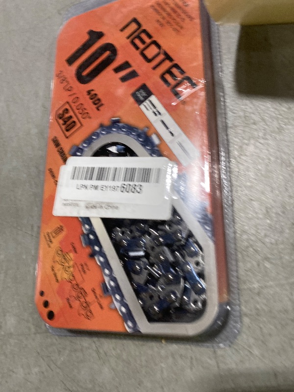 Photo 1 of 10 Inch Chainsaw Chain, 3/8" LP Pitch .050" Gauge 40 Drive Links, Fits for Echo, Remington RM1035P, RM1025, Sun Joe SWJ803E, Worx WG309, Greenworks 20262 w/10" bar, Craftsman and More - S40 (3 Chains)
