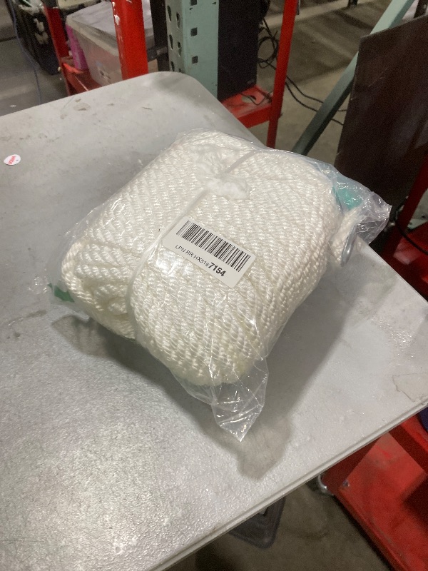 Photo 1 of Boat Anchor Rope 200 ft x 1/2 inch Polypropylene Rope 3 Strand Twisted Anchor Line for Sailboat Sled Line Mooring with Thimble 5850LB Breaking Strain