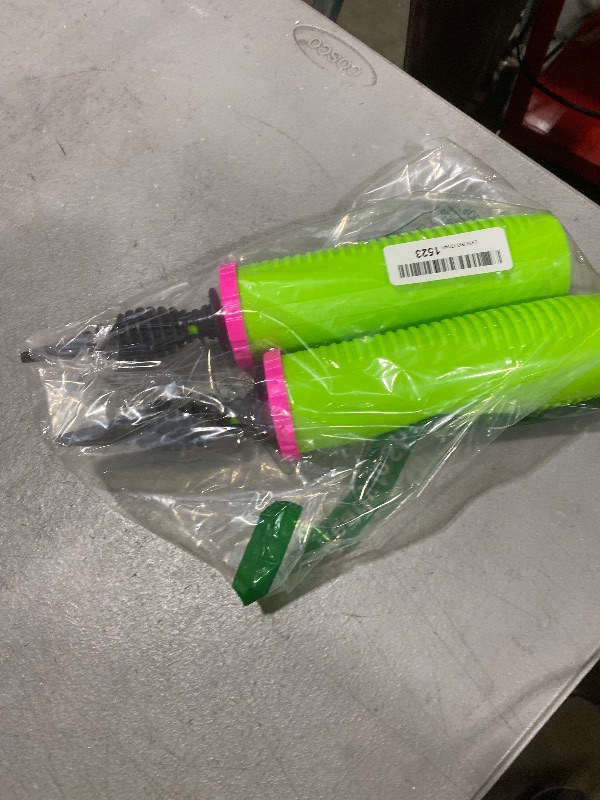 Photo 1 of ouyili Balloon Pump Hand Two-Way Dual Action inflate 2Pack and Balloon Tying Tool in One, Handheld Air Pump Portable Manual Balloons Inflators for Party with Extra Accessories (Green)