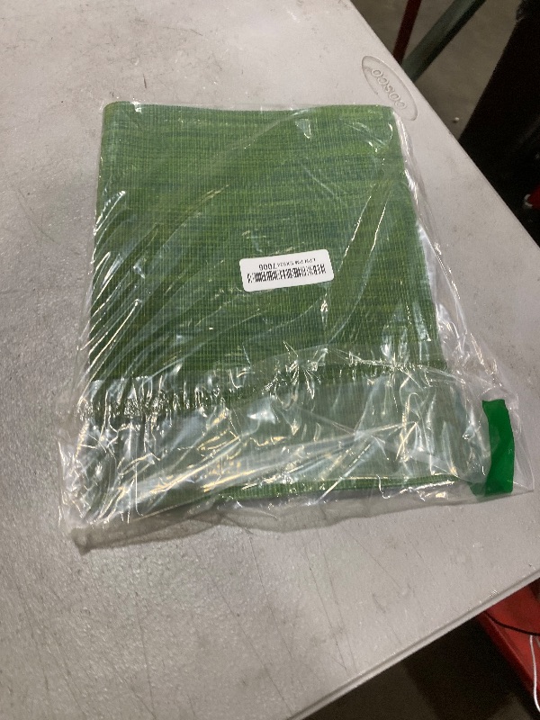 Photo 1 of SLKQG Green Christmas Placemats Set of 4 - Wipe Clean Vinyl Placemats - Washable Heat Resistant PVC Placemats for Dining Table - 17x12 Inch (Green, 4)