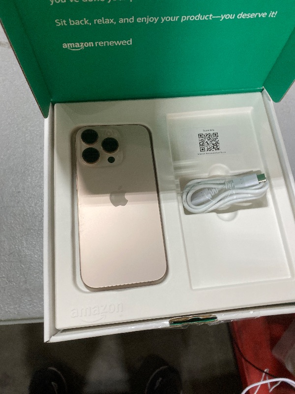 Photo 1 of Apple iPhone 16 Pro, US Version, 256GB, Desert Titanium - Unlocked (Renewed Premium)