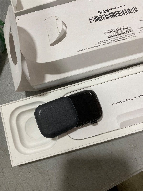 Photo 1 of Apple Watch Series 10 [GPS 42mm case] Smartwatch with Jet Black Aluminum Case with Black Sport Band - S/M. Fitness Tracker, ECG App, Always-On Retina Display, Water Resistant