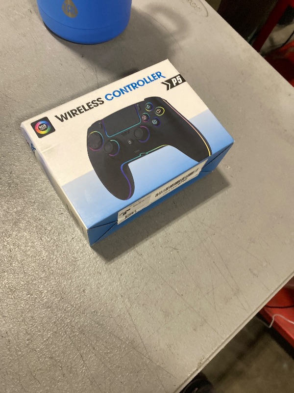 Photo 1 of Wireless Controller Compatible with PS-5/Pro/PC/MAC/iOS/Android10/Steam Deck, Gamepad with 7 Colors RGB Lighting/Dual Vibration/Turbo/6 Axis Gyro Sensor/Programmable/Headset Jack/Hall Effect Joystick
