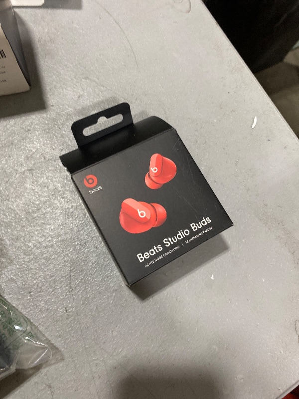 Photo 1 of Beats Studio Buds - True Wireless Noise Cancelling Earbuds - Compatible with Apple & Android, Built-in Microphone, IPX4 Rating, Sweat Resistant Earphones, Class 1 Bluetooth Headphones - Red