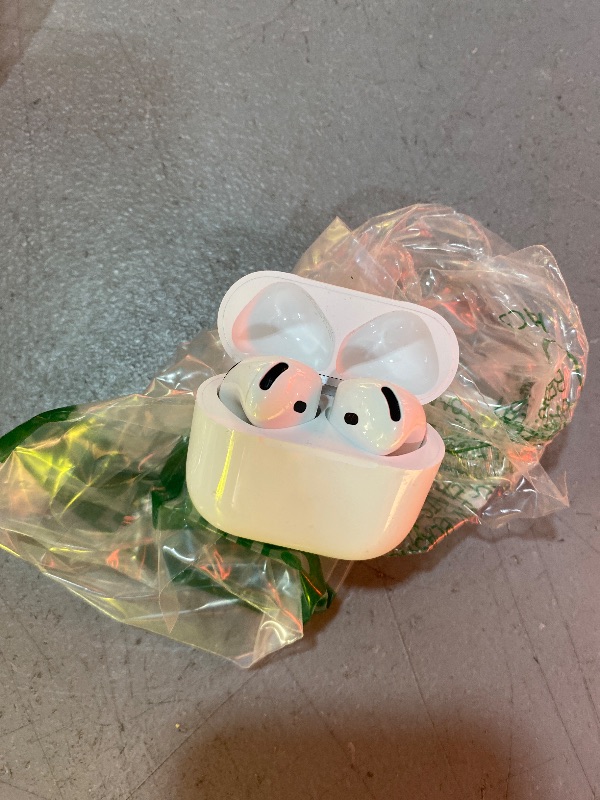Photo 1 of Apple AirPods 4 Wireless Earbuds, Bluetooth Headphones, with Active Noise Cancellation, Adaptive Audio, Transparency Mode, Personalized Spatial Audio, USB-C Charging Case, Wireless Charging, H2 Chip