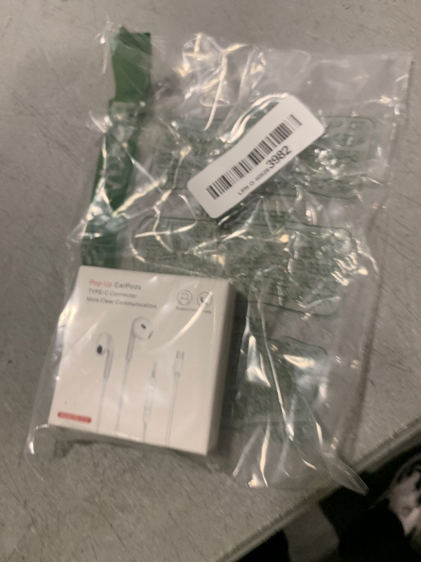 Photo 1 of Apple EarPods Headphones with USB-C Plug, Wired Ear Buds with Built-in Remote to Control Music, Phone Calls, and Volume