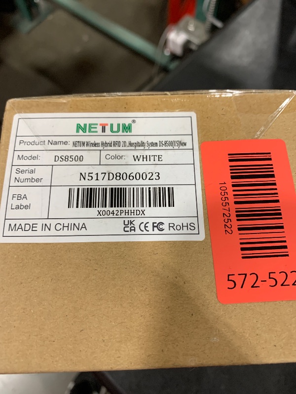 Photo 1 of NETUM DS Series Wireless Barcode Scanner with Charging Cradle (DS8500 (UHF RFID Reader & 1D 2D Scan), White)