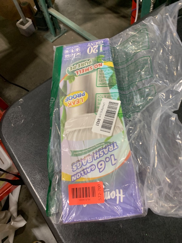 Photo 1 of 1.6 Gallon 120 pcs (Fit 1.3-1.6 Gal)Small Clear Trash Bags, Strong 1.3 Gallon1.5 Gallon 1.6 gallons Garbage Bags, Bathroom Trash Can Bin Liners, Mini Bags for Office, Waste Basket Liner,Fit 5-6 Liters