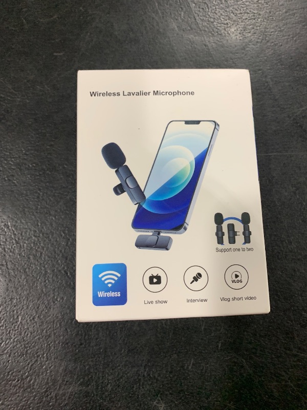Photo 1 of Wireless Lavalier Lapel Microphone for iPhone, iPad, mini Video Recording Mic for Interview Video Podcast Vlog YouTube & Livestream, Noise Reduction, Plug & Play (Pink Type C & Lightning Port)