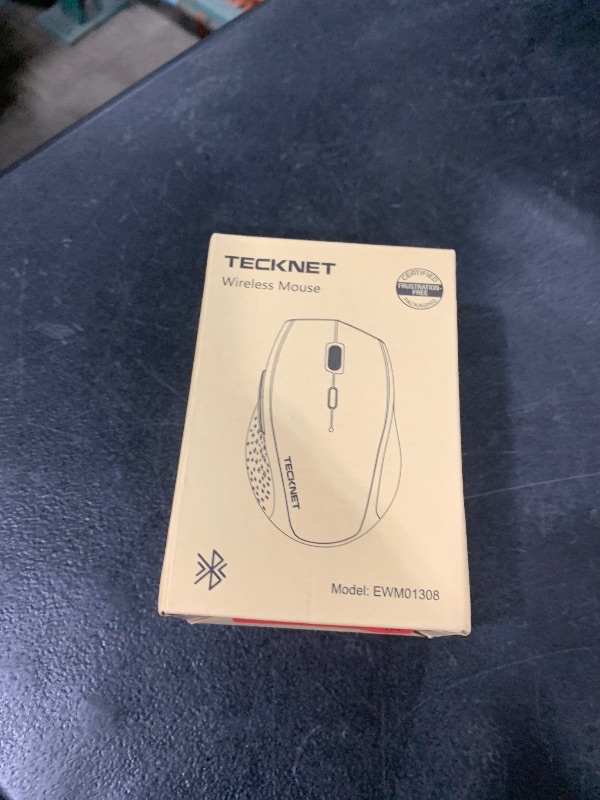 Photo 1 of TECKNET Bluetooth Mouse, 4800 DPI Wireless Mouse, 2-Year Battery 6 Adjustable DPI, 6 Buttons Compatible with Laptop/Windows/Computer - Black