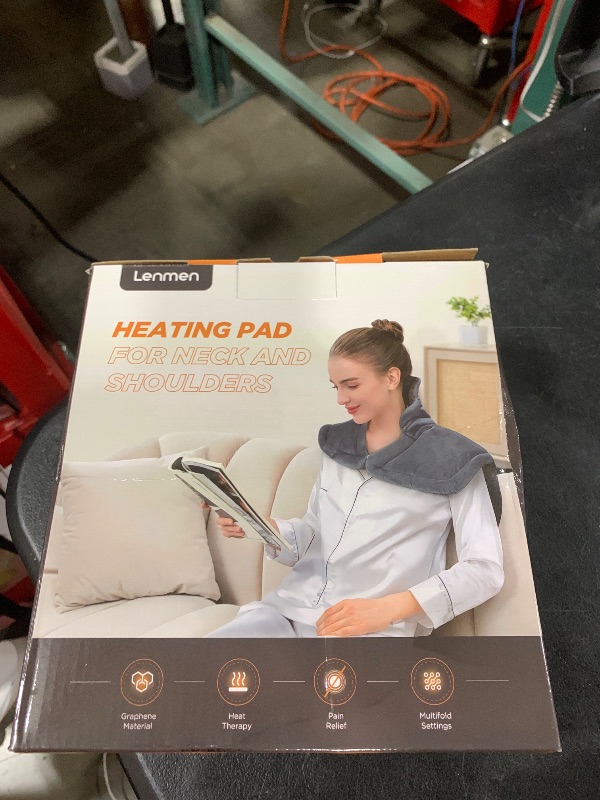 Photo 1 of Graphene-Infused Heating Pad 3X Deeper Pain Relief, Weighted Instant Heating Pads for Neck and Shoulders, Heated Wrap w/ 6 Heat Options 4 Auto-Off Timer, Gifts for Mom Women Christmas Birthday