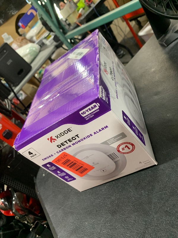 Photo 1 of Kidde  & Carbon Monoxide Detector, 10-Year Battery Powered, LED Warning Light Indicators, 4 Pack