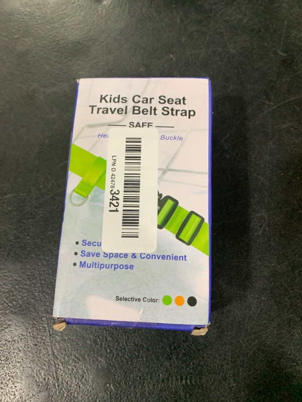 Photo 1 of Vigorport Travel Belt, Luggage Strap to Convert Carry-on Luggage into Airport Stroller Carrier, Metal Buckle (Green, 76 Inch?Metal Buckle)