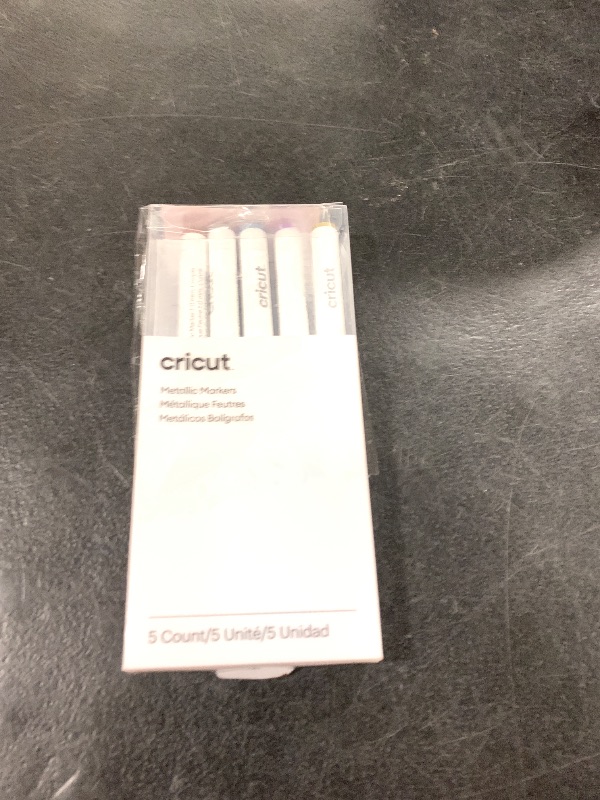 Photo 1 of Cricut Pen Set | Metallic (5ct) | Medium-Point Pens for Maker, Explore, & Venture Machines - Gold, Silver, Copper, Blue & Rose