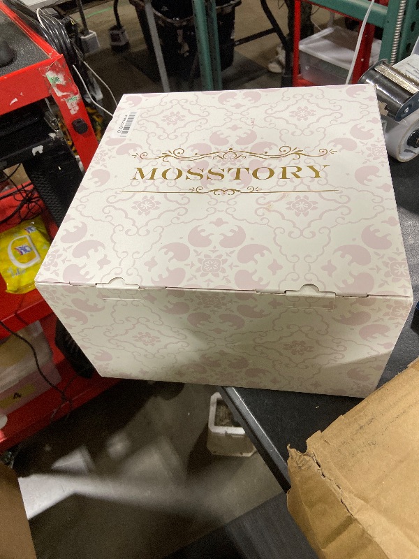 Photo 1 of Mosstory Preserved Roses in a Box 49-Piece Forever Flowers Gifts for Women Wife Mother Day Christmas Anniversary (Red Roses, Square Burgundy Suede Box)