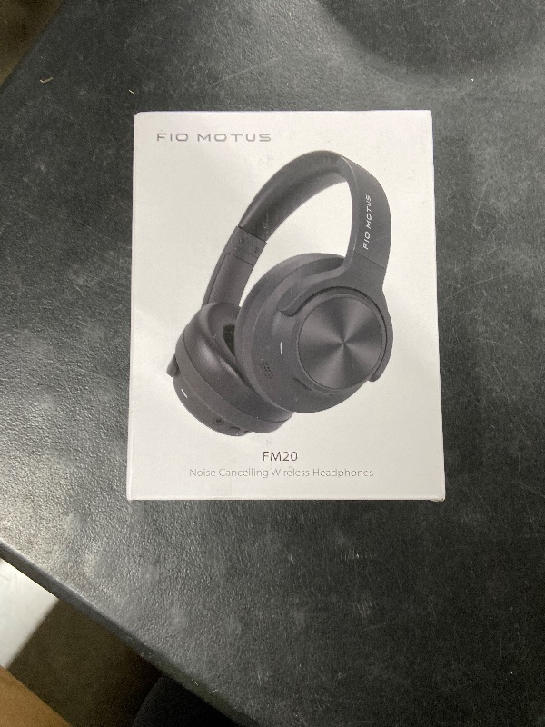 Photo 1 of FIO MOTUS Noise Cancelling Headphones: Wireless Over Ear Bluetooth Headphones with 130H Playtime - Hi-Res Sound Custom EQ via App Deep Bass Comfort Fit Ear Cups for Travel Home Office