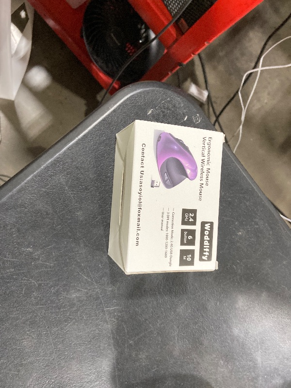 Photo 1 of Woddlffy Ergonomic Mouse Wireless, Vertical Mouse Right Handed Small Mouse with 6 Buttons 1000/1200/1600 for Laptop,Desktop,PC, MacBook?Purple AA?