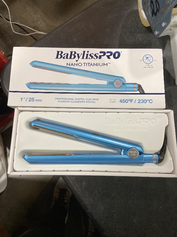 Photo 1 of BaBylissPRO Nano Titanium Flat Iron Hair Straightener, 1" Digital Hair Straightener Iron for Professional Salon Results and All Hair Types