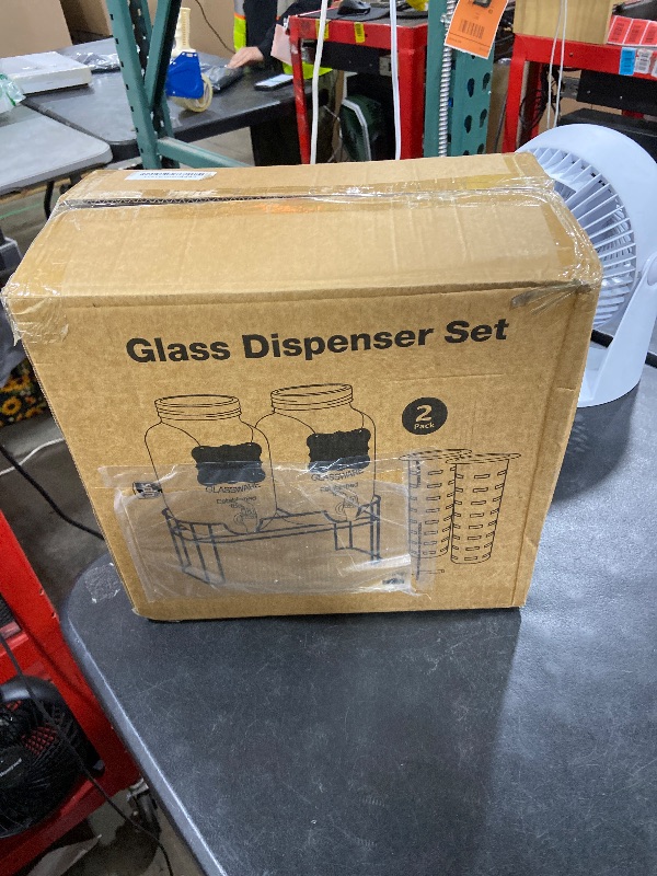 Photo 1 of 1 Gallon Glass Drink Dispensers For Parties?Lemonade Beverage Dispenser With Stand And Spigot For BBQ, Picnic, Party,Laundry Detergent Dispenser