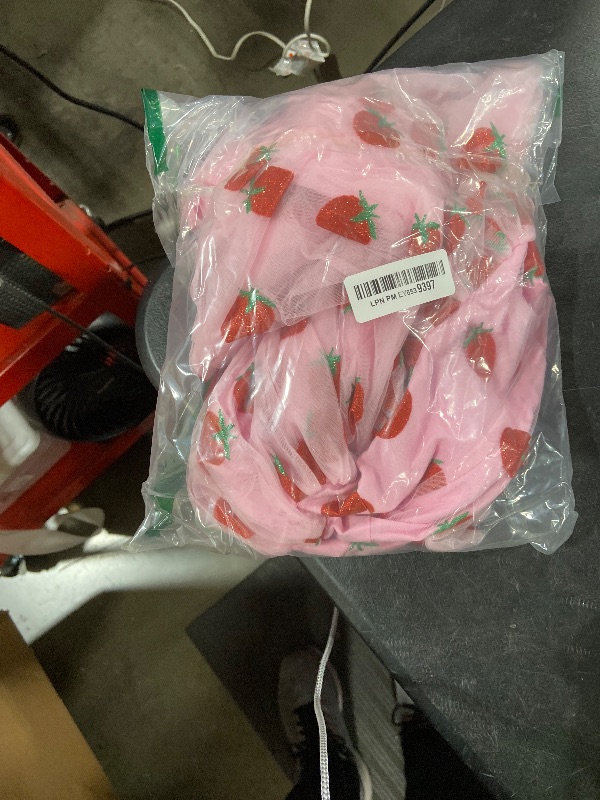 Photo 1 of IMEKIS Toddler Strawberry Dress: First Birthday Outfit Girl Baby 4th 5th Birthday Cake Smash Photoshoot Kids Princess Tutu Tulle Tea Party Pageant Summer Graduation Pink Strawberry 4-5T