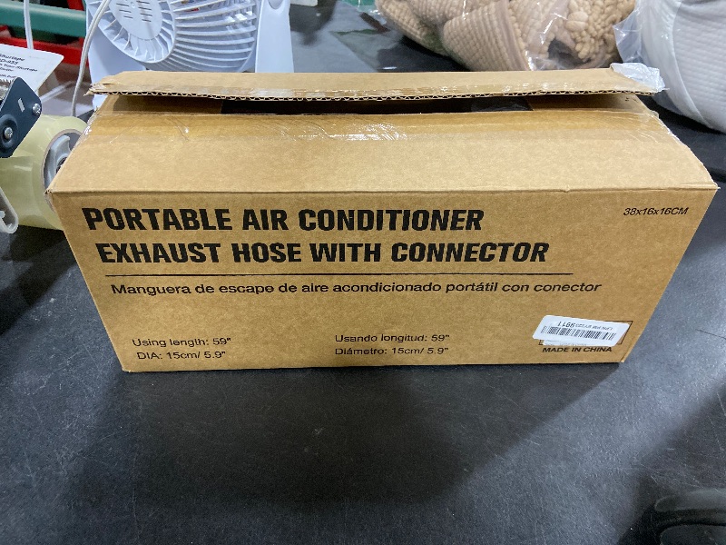 Photo 1 of HOXHA Portable Air Conditioner Hose with Coupler 5.9 Inch Anti-Clockwise Thread AC Exhaust Vent Duct Hose Universal AC Tube Hose Kit Parts Accessories, 59" Length, Hose/Coupler