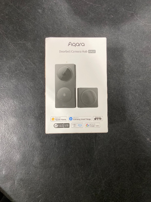 Photo 1 of Aqara Smart Doorbell Camera G410 with Chime, 2K, HomeKit Secure Video, 2-Way Audio, Built-in Matter Hub, Wireless/Wired, Supports Apple Home, Alexa, Google, Home Assistant, 2.4G/5GHz Wi-Fi, Black