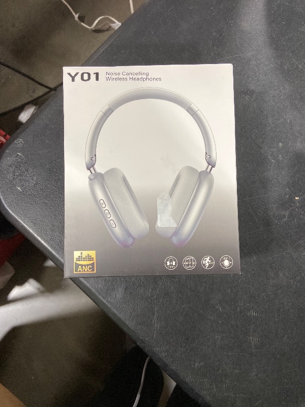 Photo 1 of Wentronic Y01 Wireless Over Ear Headphones, Noise Canceling Bluetooth 5.3 Headphones with Microphones,Hi-Res Audio,48H Playtime,Foldable,Breathable Soft Earpads for iOS/Android/Samsung/PC-Silver