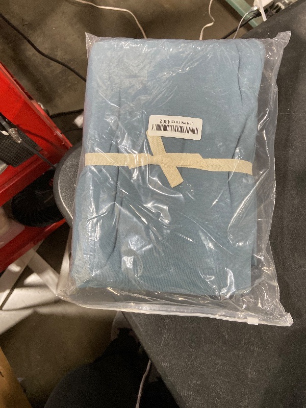 Photo 1 of PURE ERA Jersey Knit Cotton Fitted Bottom Sheet ONLY (No Flat Sheet or Shams) Deep Pocket Up to 15" to 20" Ultra Soft Comfy Breathable Cerulean Blue Queen