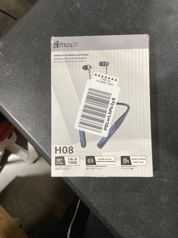 Photo 1 of Hmusic H08 Neckband Headphones Bluetooth 6.0,Wireless Neckband Earbuds,Voice Return Mic,35H Battery Life,IPX5 Waterproof,Power Display,Call Alerts,Around the Neck Magnetic Earphones for Singing,Sports