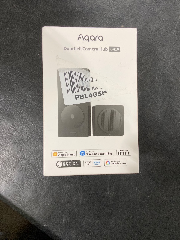 Photo 1 of Aqara Smart Doorbell Camera G410 with Chime, 2K, HomeKit Secure Video, 2-Way Audio, Built-in Matter Hub, Wireless/Wired, Supports Apple Home, Alexa, Google, Home Assistant, 2.4G/5GHz Wi-Fi, Black
