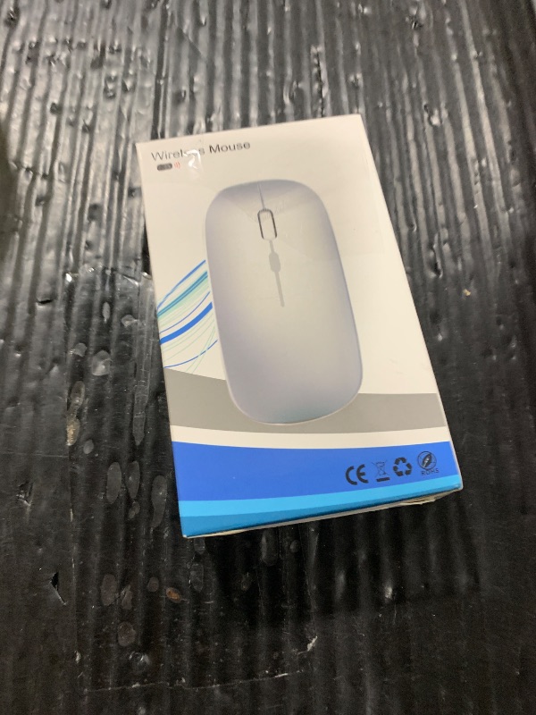Photo 1 of WREANU Wireless Bluetooth Mouse Rechargeable Laptop Mice with LED Lights Silent Slim Use(BT5.2 and 2.4G Portable USB Receiver)Dual Mode Computer Mouse for Laptop/iPad/Tablet/Apple/Computer/Mac(Silver)